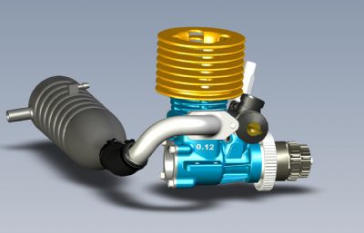 MKII发动机引擎模型3D图纸 STP格式