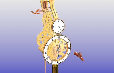 带钟摆的钟表结构Solidwokrs设计模型