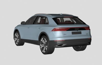 奥迪Q8汽车3D模型,C4D+FBX格式