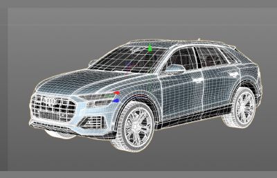 奥迪Q8汽车3D模型,C4D+FBX格式