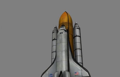美国航天飞机+运载火箭maya模型,MB,FBX两种格式文件,VRAY渲染