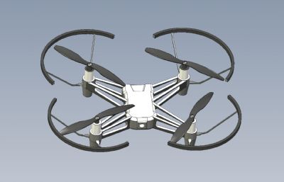 四轴护翼无人机STP格式图纸模型