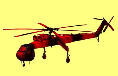 概念性重型货运直升机Solidworks图纸模型