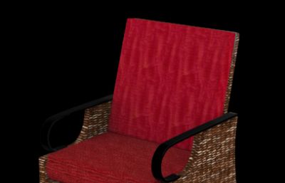 藤条椅3D模型