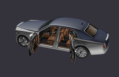 劳斯莱斯汽车3D模型,带精致内饰