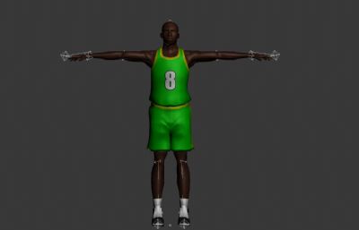 黑人篮球运动员FBX模型