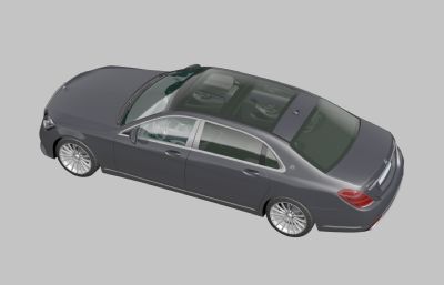 奔驰迈巴赫汽车 S650 3D模型,MAX+FBX格式,标准材质