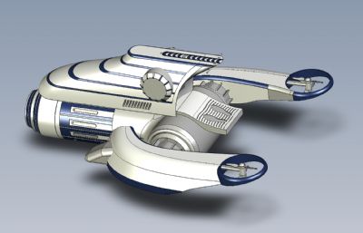 宇宙飞船,科幻外星飞船step格式模型