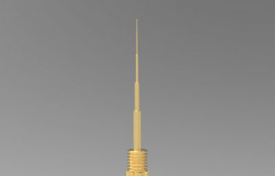 东京塔3D模型白模