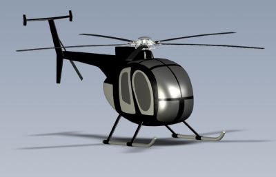 小型直升机STP格式模型