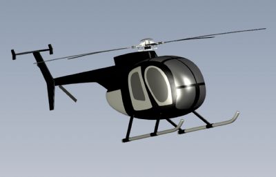 小型直升机STP格式模型