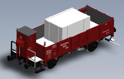 铁路运输货车车厢Solidworks设计图纸(网盘下载)