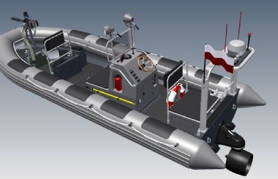 特战船艇,部队登陆艇STP格式图纸模型