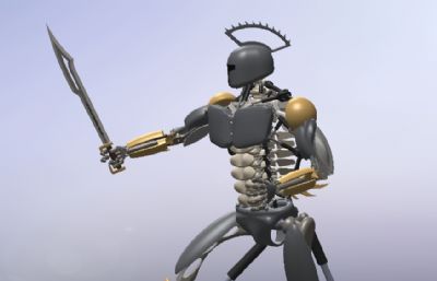 仿人机器武士,骑士STEP格式模型
