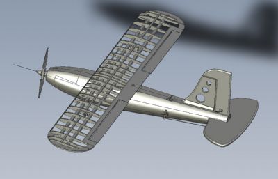 木制手工拼装航模飞机STP格式图纸