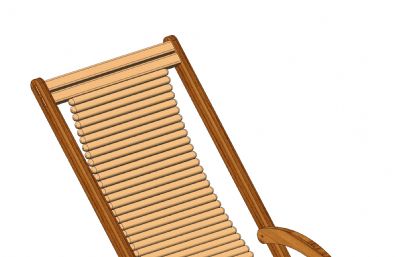可折叠的竹制躺椅Solidworks设计模型,附step格式文件