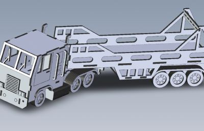 货车卡车拼装玩具模型,SKP,IGS等格式