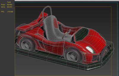 游乐场卡丁车碰碰车3D模型