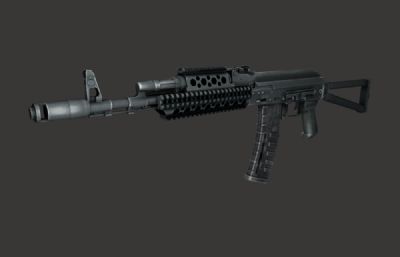 AK47-5突击步枪3D模型,非实体模型
