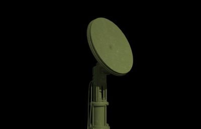 西方军事雷达maya模型,MB,FBX,OBJ格式文件