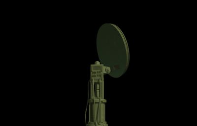 西方军事雷达maya模型,MB,FBX,OBJ格式文件