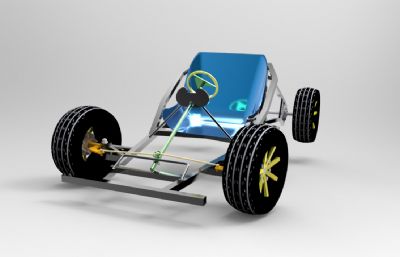 卡丁车简易框架Solidworks2018模型