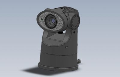 红外线安防摄像机,摄像头Solidworks设计模型