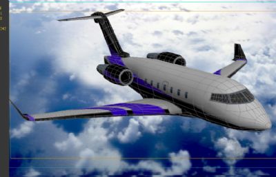捷特加私人喷气飞机3D模型