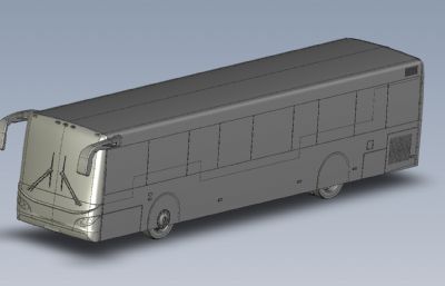 公交车简易模型模型stp格式