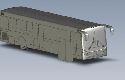 公交车简易模型模型stp格式