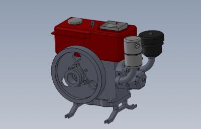 单缸柴油机Solidworks设计模型