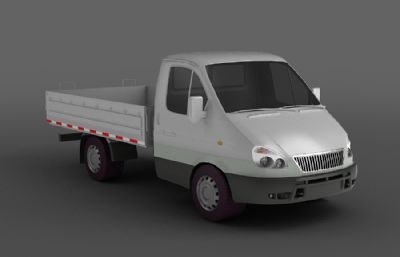 小货车,水果摊四轮车,农用拉货车3D模型,丢失一张轮毂的金属贴图