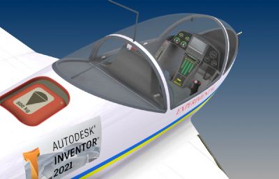 单人飞机,表演用飞机STP格式图纸模型