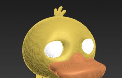 可活动的精致可达鸭玩偶3D模型,可3d打印
