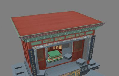 圣母殿修行殿maya模型,MB,FBX格式
