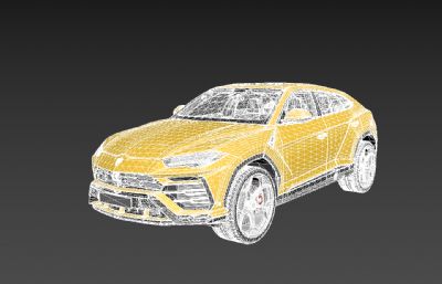 兰博基尼URUS汽车3D模型,有内饰,FBX+MAX文件