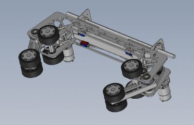 车轮底盘脚轮构件Solidworks设计模型