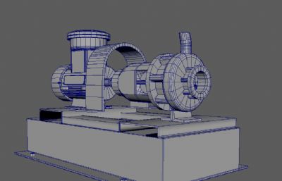 炼油用的离心泵maya模型
