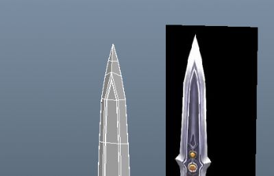 剑武器OBJ模型素模