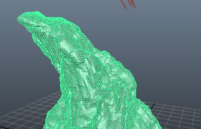 鸡腿形状的石头,岩石maya模型,MB,FBX格式