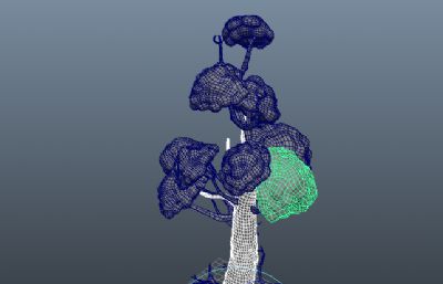Q版大树,苍天大树maya模型,MB,FBX,OBJ多种格式