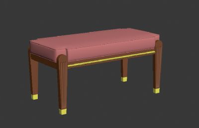 简约条凳3D模型