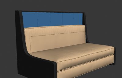 现代简约长沙发3D模型