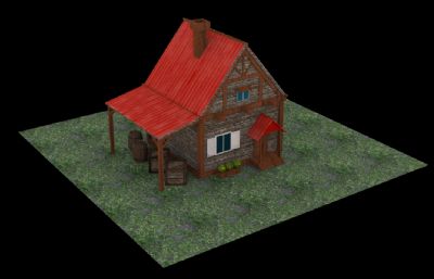 小木屋,仓库3D模型