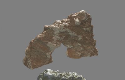 拱形石头,原始森林石门maya模型,文件有maya,fbx,obj