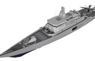 低雷达隐身巡洋舰,轻型护卫舰su模型
