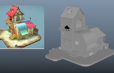 温馨小房子OBJ模型