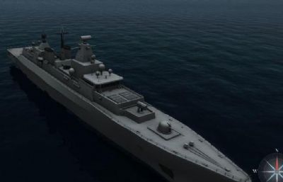 勃兰登堡级护卫舰3D模型素模