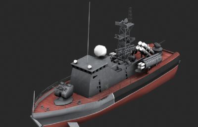 俄罗斯飞弹快艇3D模型低模