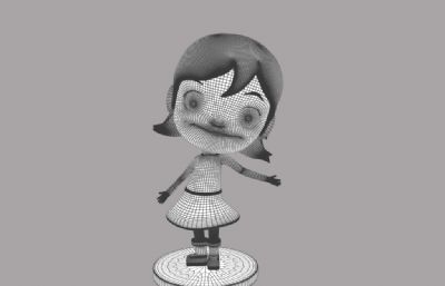 跳舞小女孩maya模型